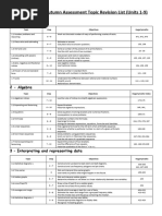 Yr 10 Higher Autumn Assessment Topic Revision List (Units 1-9)