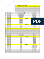 QEP March Schedule