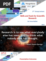 Lecture 1 - Skills and Tools For Scientific Research