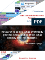 Lecture 1 - Skills and Tools For Scientific Research
