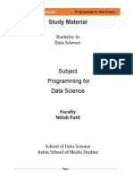 Course Pack - Programming For Data Science