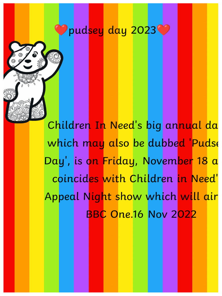 What Is Pudsey Day Poster PDF
