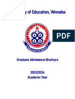 UEW 2023 2024 Graduate Admissions Brochure