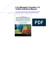 Accounting For Managers Canadian 1st Edition Collier Solutions Manual