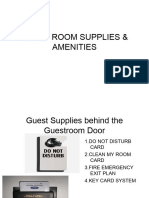 Guest Room Supplies & Amenities