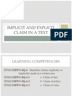 4-Implicit and Explicit Claim in A Text