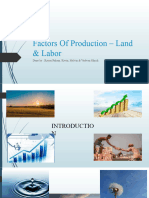 Factors of Production - Land & Labour