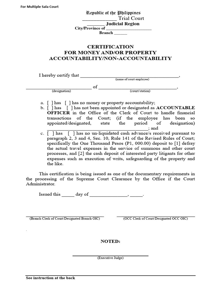 Court Clearance Certification Guidelines | PDF | Law Clerk | Courts