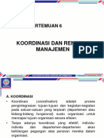 Koordinasi Dan Rentang Manajemen: Pertemuan 6