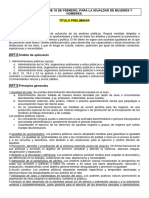 Tema 19: Ley 4/2005, de 18 de Febrero, para La Igualdad de Mujeres Y Hombres. Título Preliminar ART.1 Objeto