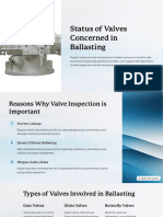 Status of Valves Concerned in Ballasting