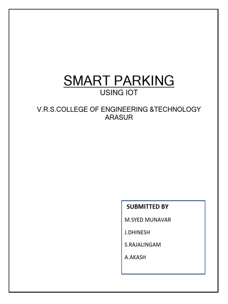 IoT Smart Parking for Urban Areas | PDF | Internet Of Things | Parking