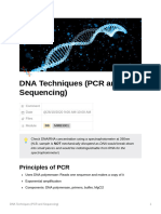 DNA Techniques (PCR and Sequencing)