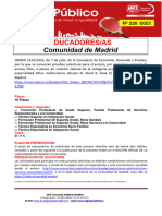 228-23 Boletin Informativo Empleo Publico Educadores-As Comunidad de Madrid 27-09-2023
