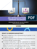 PMRC Presentation - An Introduction To Gender Budgeting