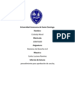 Informe de Lectura Procedimiento para Aprobacion de La Ley