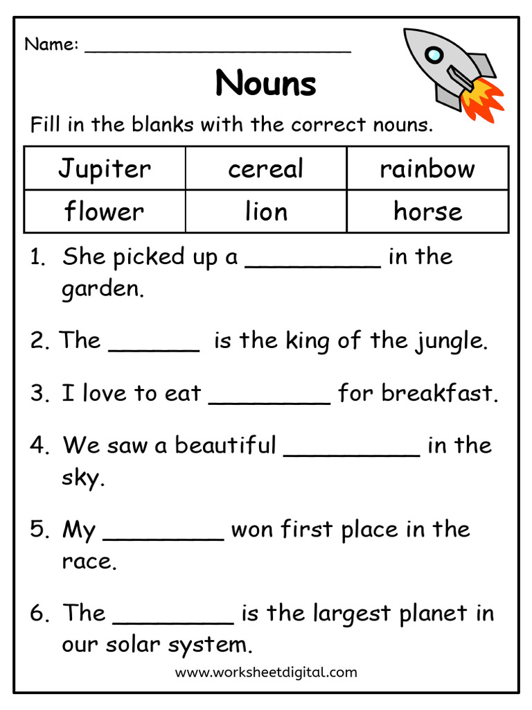Nouns Worksheet Znopzq | PDF