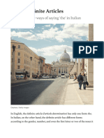 Italian Definite Articles