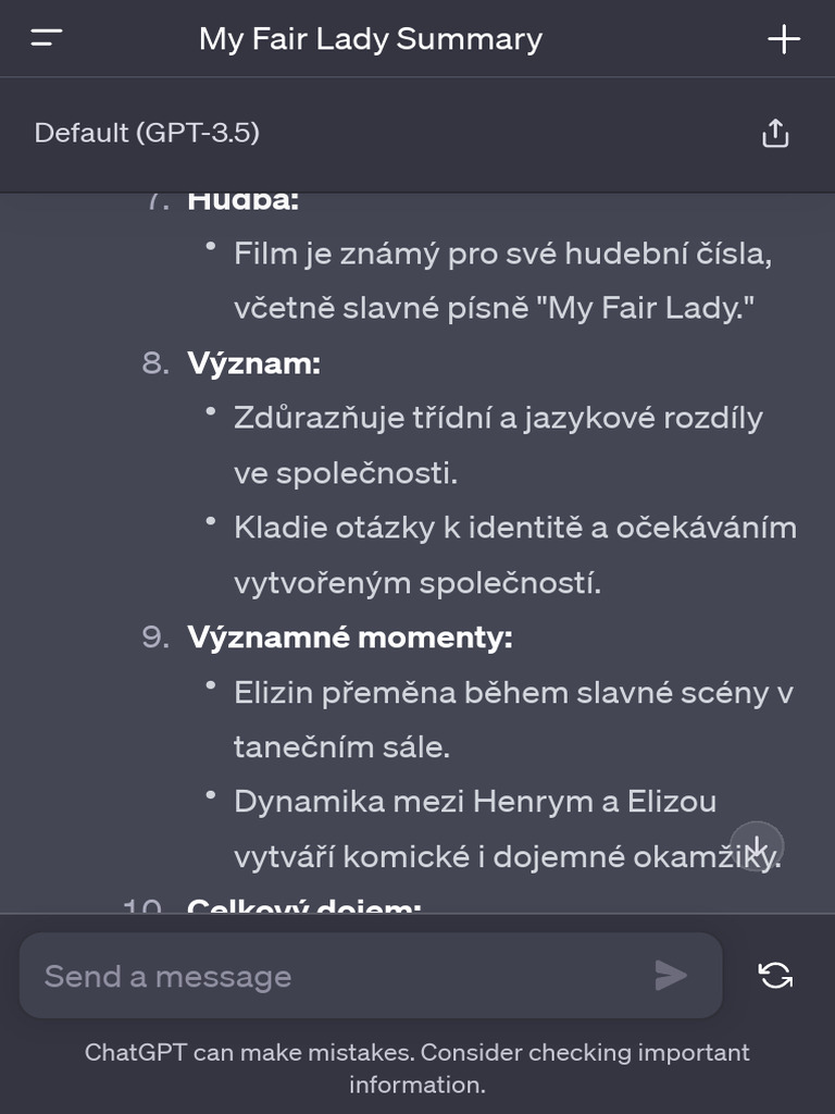 My Fair Lady Summary PDF