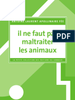 Antoine Laurent Apollinaire Fée - Il Ne Faut Pas Maltraiter Les Animaux
