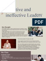 Effective and Ineffective Leadership