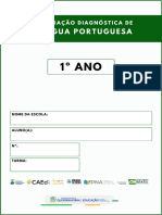 1º Avaliação Diagnóstica de Lingua Portuguesa Aluno