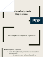 Rational Algebraic Expressions