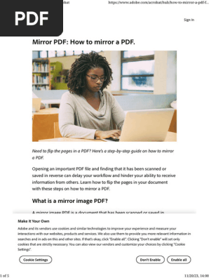 How to mirror a PDF file Adobe Acrobat