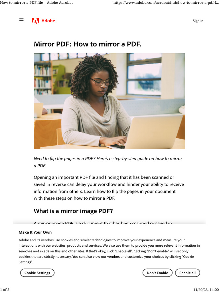 How To Mirror A Pdf Image
