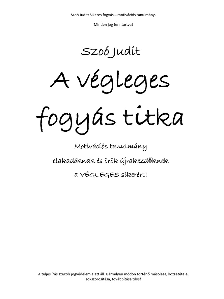 A Végleges Fogyás Titka | PDF