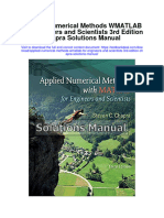 Applied Numerical Methods Wmatlab For Engineers and Scientists 3rd Edition Chapra Solutions Manual