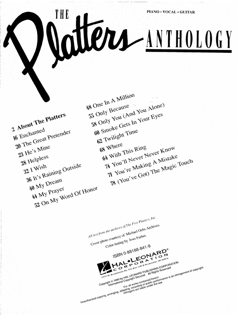 The Platters Anthology PDF