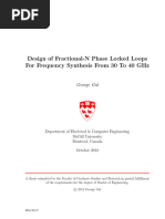 Design of Fractionaln Phase Locked Loops For Frequency Synthesis From 30 To 40 GHZ