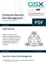 Enterprise Security Risk Management - A Foundation of Enterprise Risk - ASIS GSX Presentation 2018-09