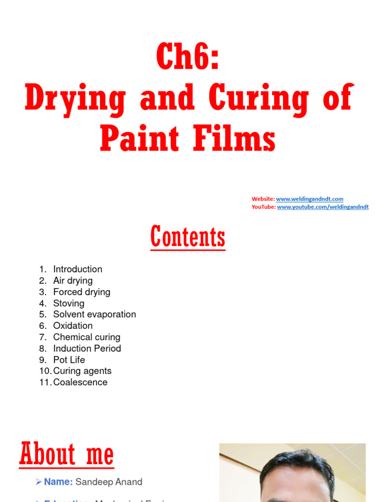 BGAS Grade 2 Ch6 Drying and Curing of Paint Films PDF Paint Epoxy