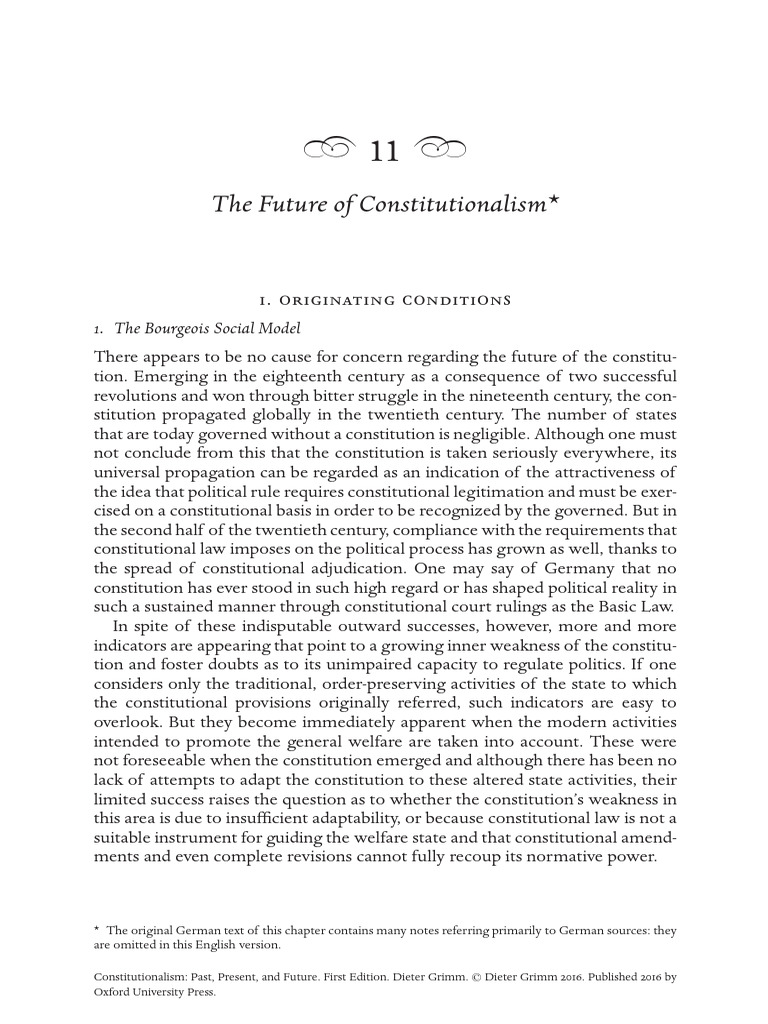 The Future of Constitutionalism | PDF | State (Polity) | Risk