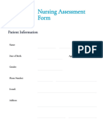 Nursing Assessment Form