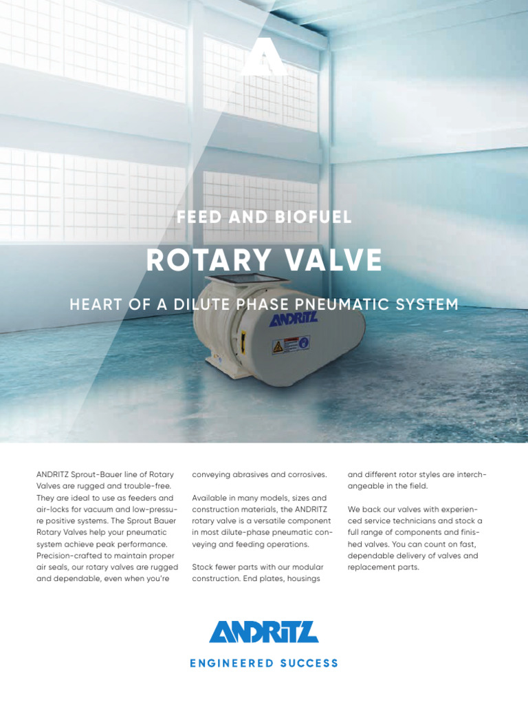 Fb Us Rotary Valve Datasheet New Data Pdf Valve Mechanical