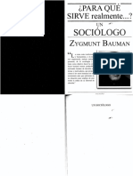 Para Que Sirve Realmente Un Sociógo - Zygmunt Bauman - Libro Completo - Leer U1 y U4