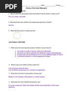 History of The Atom Webquest ANSWERS