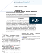 ASTM F1670-2014. Resistencia de La Ropa Protectora A La Penetración de Sangre Sintética Es