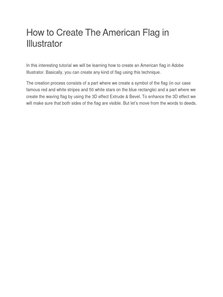 Tutorial Illustrator Flag Pdf