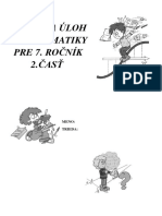 Zbierka Uloh Z Matematiky Pre 7.rocnik - 2.cast