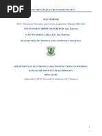 EPC Lab (BE303)-2022 Scheme !st cycle experiments