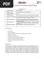 Program Planning in Extension