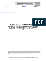 002 Manual para Administracion Del Riesgo de Sobreendeudamiento de Clientes Minoristas de La Cmac Paita S.A. v2.10 Rod 14.07.20222