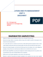 Water Pollution and Its Management Unit V 18CEO405T: Dr. S. Karuppasamy Department of Civil Engineering Srmist