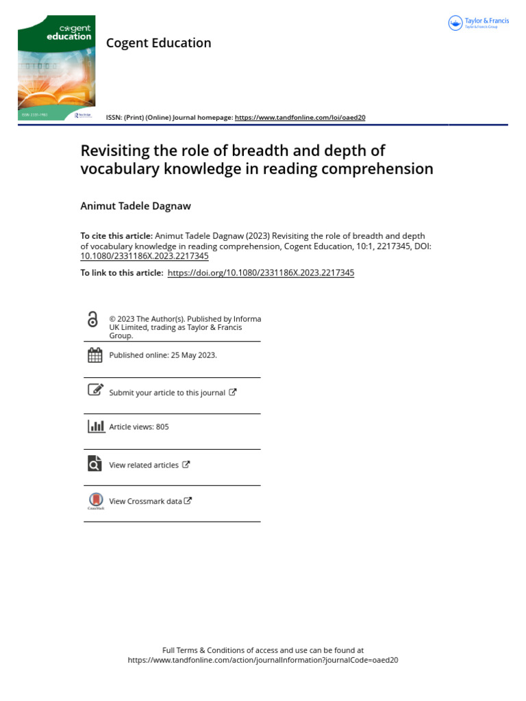 Revisiting the role of breadth and depth of vocabulary knowledge in