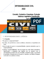 Responsabilidade Civil 2022: Conceito. Conteúdo e Caracteres. Evolução Histórica e Legislativa - Classificação