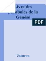 Livre Des Paraboles de La Genèse